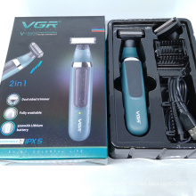 2021 New 2 IN 1 VGR V393 Water Proof Professional Rechargeable Hair trimmer Electric Usb Hair Clipper